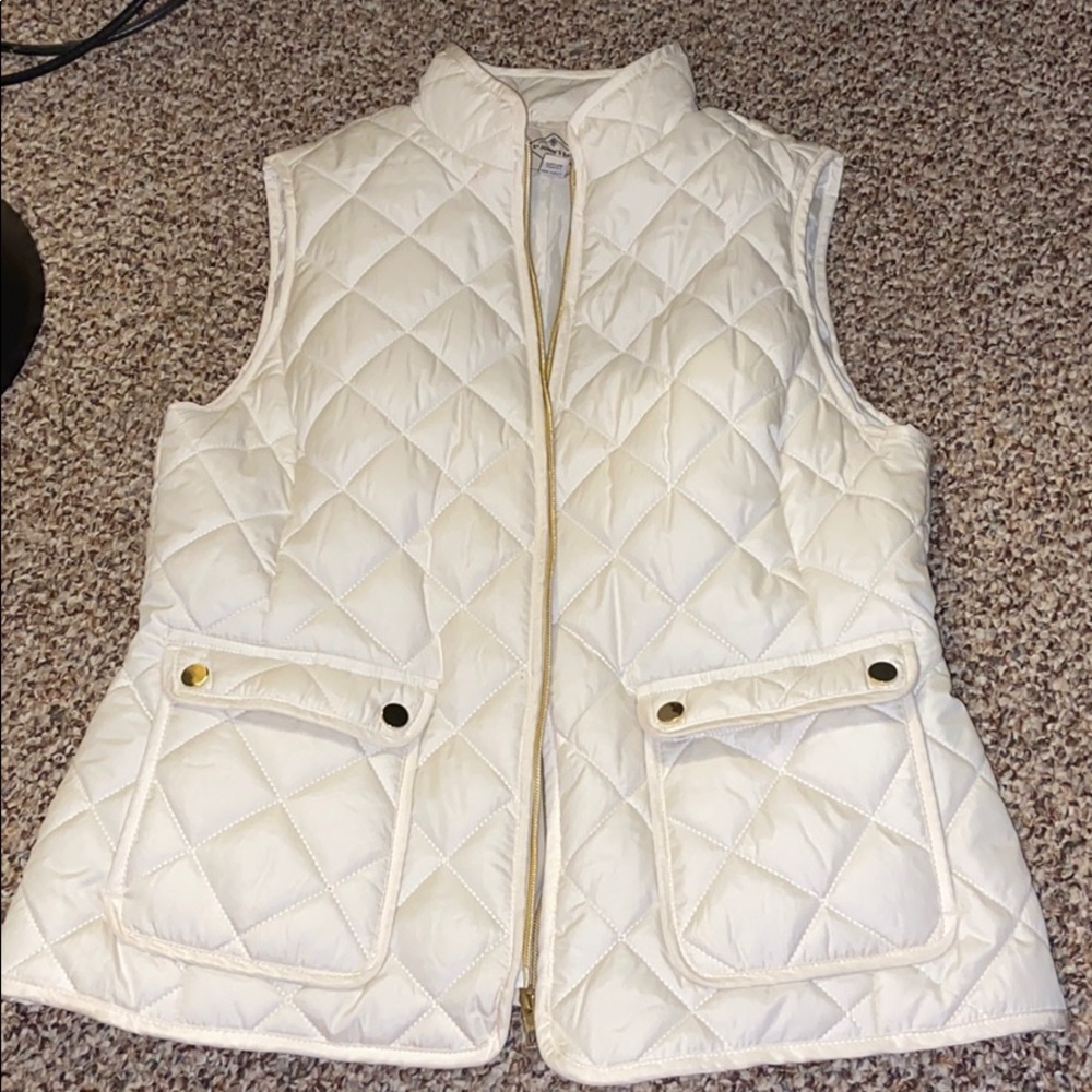 White and gold vest